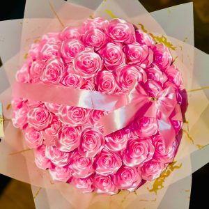 50 count satin pink roses